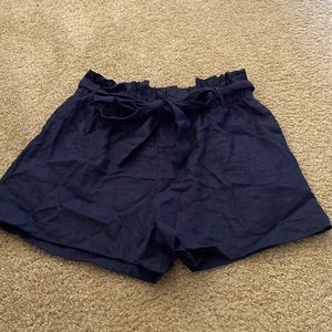 Blue tie shorts